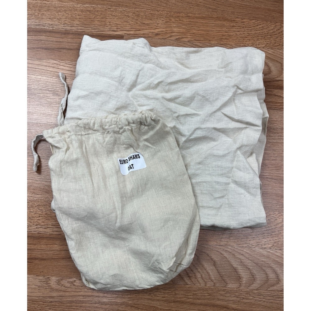 Quince‎ 100%  Linen Euro Pillow Sham in Oat NEW